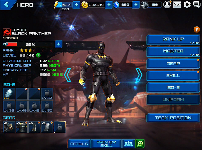 Výsledek obrázku pro marvel future fight menu