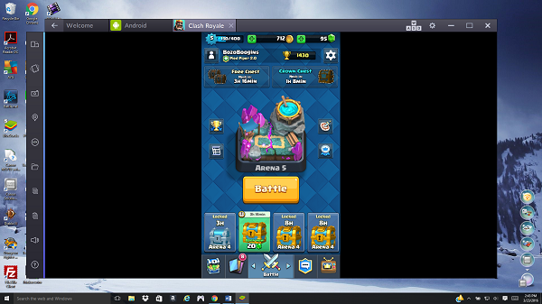 cant play clash royale on bluestacks