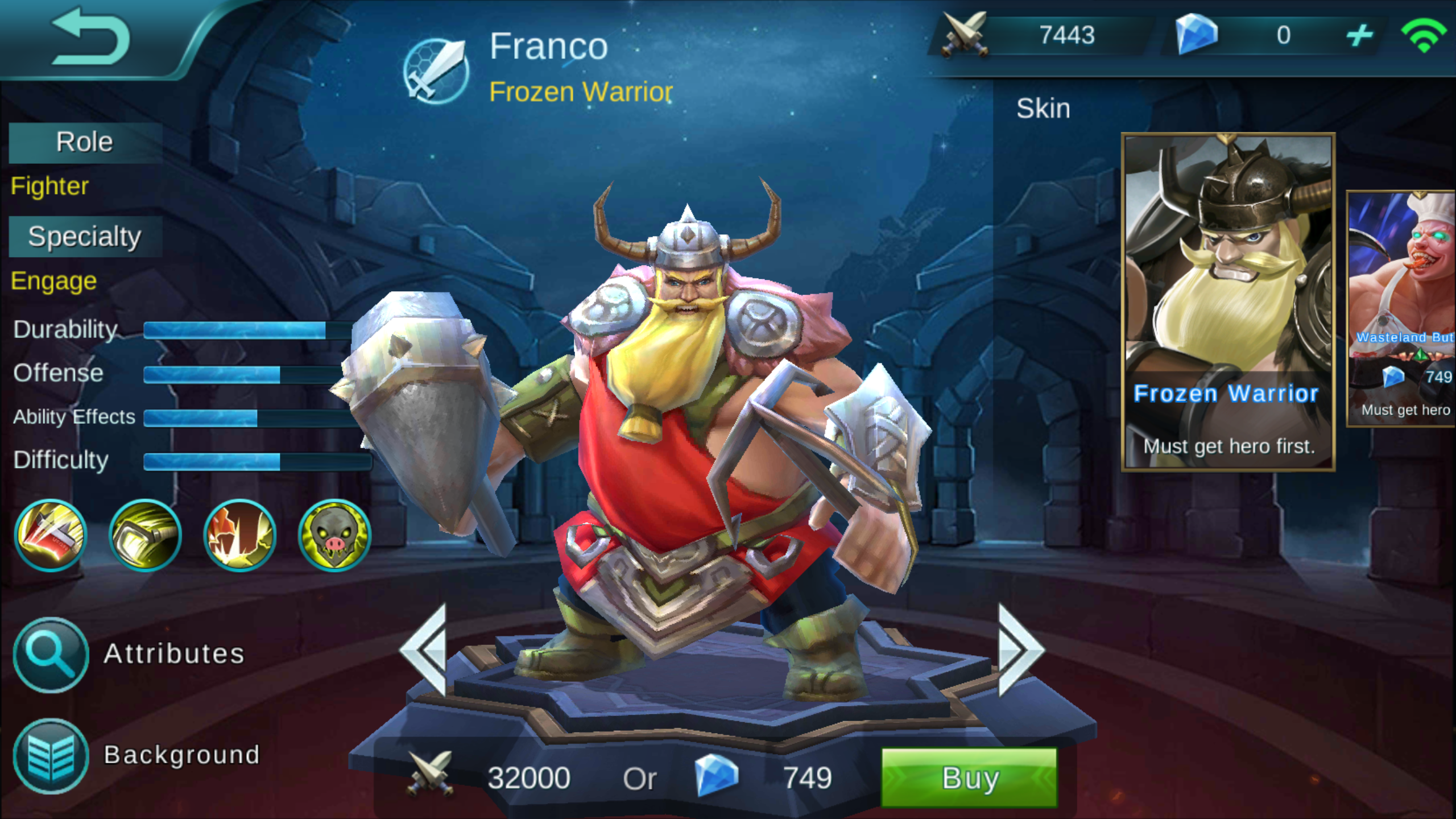 Franco Frozen Warrior Review Mobile Legends Bang Bang Online
