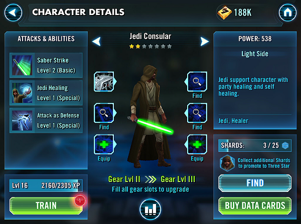 SW Galaxy of Heroes Character Guide [Leveling, Training + Stat Tips]