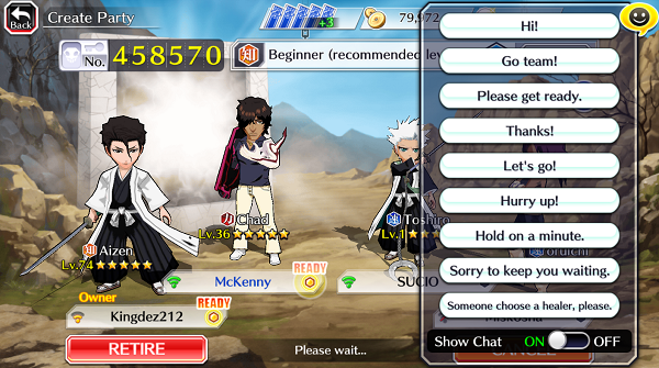 Bleach Brave Souls Co-op Communcation