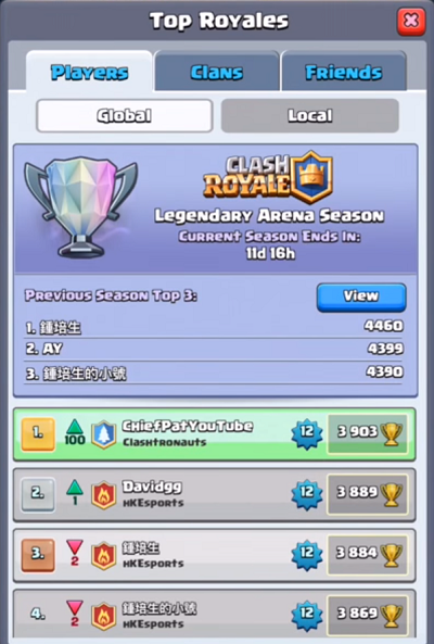 clash royale top clans