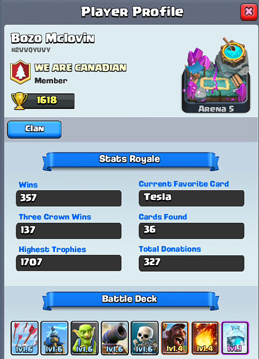 Hog Rider + Freeze Deck Profile