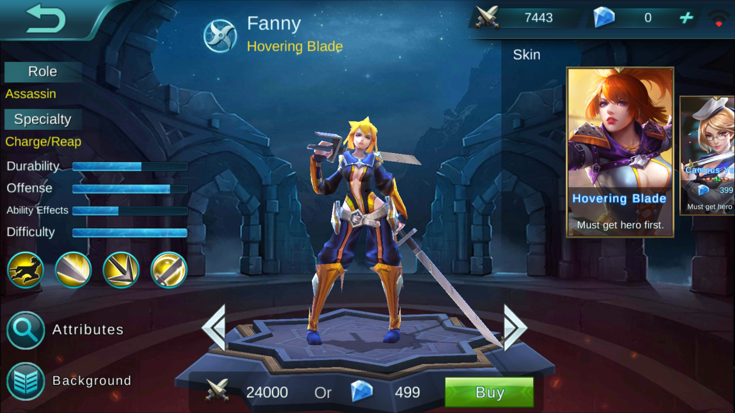 Fanny Hovering Blade Review [Mobile Legends: Bang Bang]